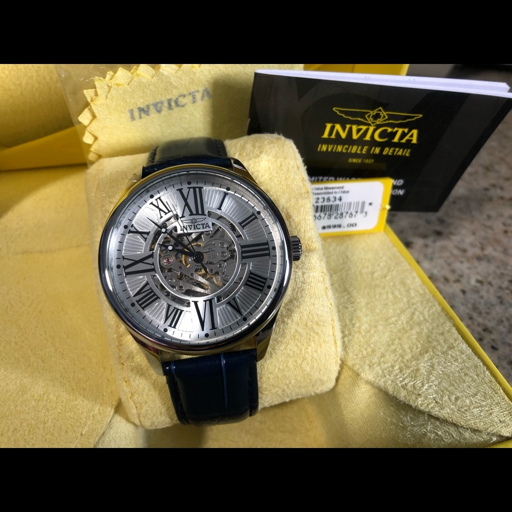$595 Men’s Invicta Skeleton Automatic Watch 23634
